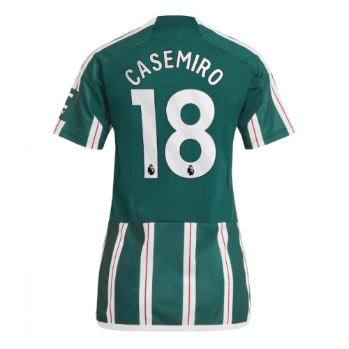 Fotballdrakt Dame Manchester United Casemiro #18 Bortedrakt 2023-24 Kortermet
